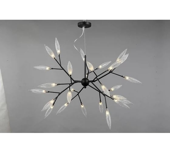 Подвесной светильник Freya iris 36хg4x3w, металл, черный FR5067PL-36B