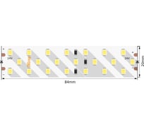 Светодиодная лента SWG SMD 2835, 252 LED/м, 24 Вт/м, 24В , IP20, Теплый белый 00-00005600