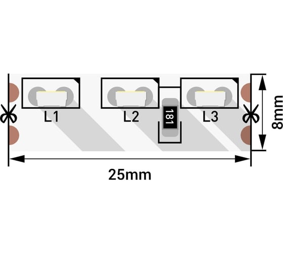 Светодиодная лента бокового свечения SWG SMD 315, 120 LED/м, 12В, IP20, Холодный белый 00-00004203 1