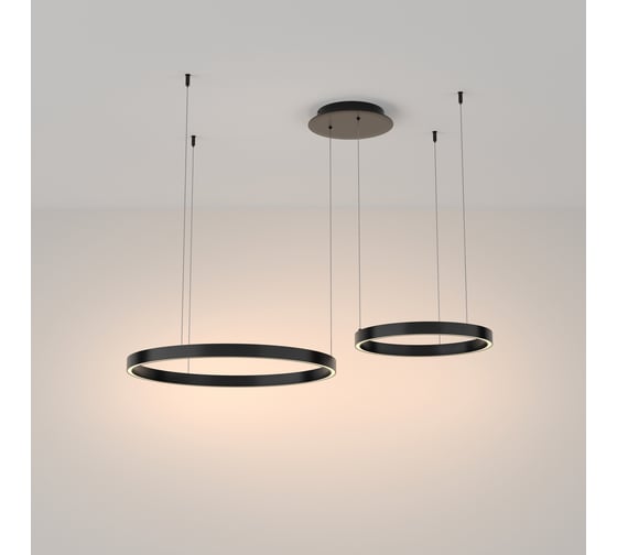 Подвесной светильник MAYTONI rim led 61w алюминий черный MOD058PL-L55B3K