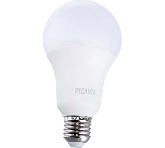 Светодиодная лампа Ресанта LL-R-A80-20W-230-3K-E27 (груша, 20Вт, тепл., Е27) 76/1/21