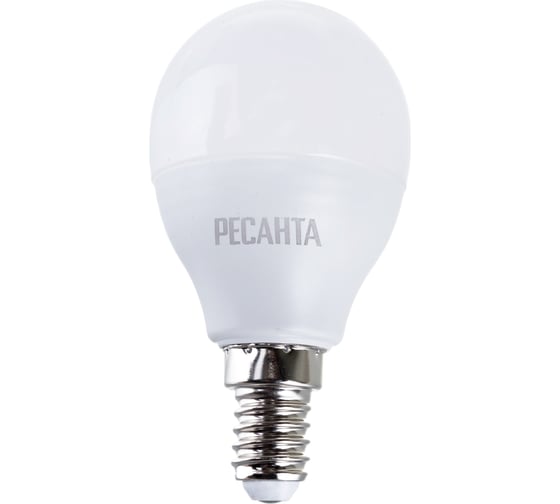 Светодиодная лампа Ресанта LL-R-G45-7W-230-4K-E14 (шар, 7Вт, нейтральный, Е14) 76/1/8
