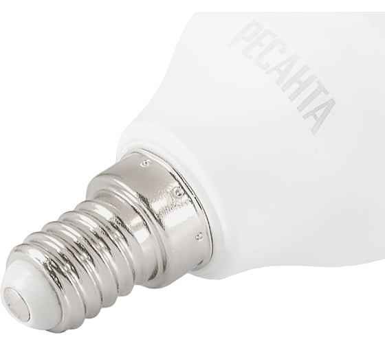 Светодиодная лампа Ресанта LL-R-G45-7W-230-4K-E14 (шар, 7Вт, нейтральный, Е14) 76/1/8