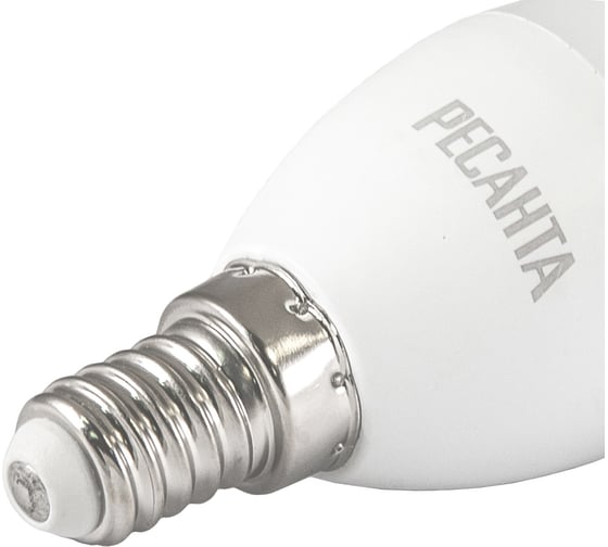 Светодиодная лампа Ресанта LL-R-C37-7W-230-4K-E14 (свеча, 7Вт, нейтр., Е14) 76/1/7