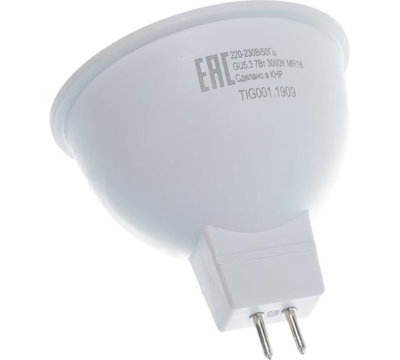 Светодиодная лампа Ресанта LL-R-MR16-7W-230-3K-GU5.3 рефлекторная, 7Вт, теплый, GU5.3 76/1/23
