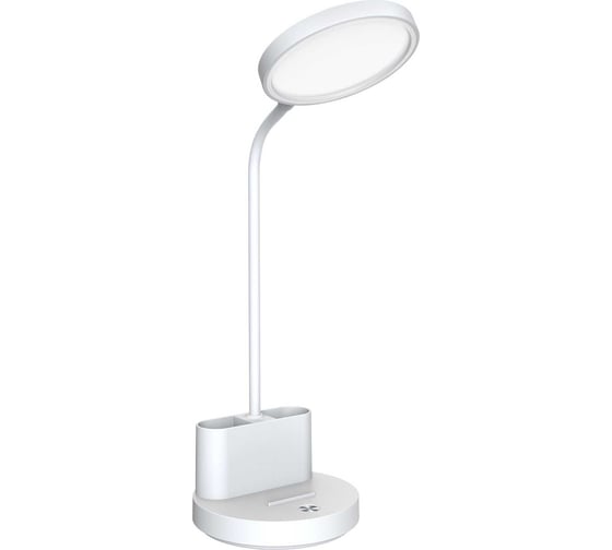 Настольный светильник Ultraflash UF-818 C01 белый, Led, 6Вт, 6000К, аккумулятор, 3 уровня яркости 15162