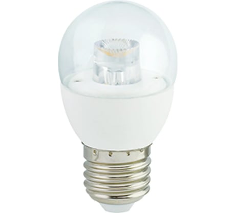 Светодиодная лампа Ecola Globe led premium 7,0w g45, 220v, e27, 2700k, прозрачный, шар, с линзой, композит, 75x45 K7FW70ELC