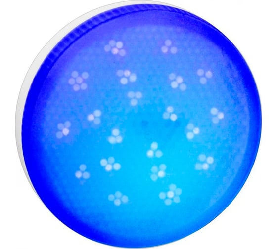 Светодиодная лампа Ecola Gx53 led color 8,0w, tablet, 220v, blue, синий, матовая, 28x74 T5TB80ELC