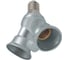 Переходник Ecola Base с цоколя e14 на 2хe14, серебряный F4T24SEAY 1