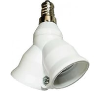 Переходник Ecola Base с цоколя e14 на 2хe27, белый F4T27WEAY