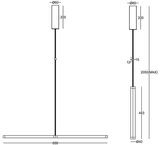 Подвесной светильник MAYTONI supersymmetry led 17w алюминий и пластик матовый черный P096PL-L11BK