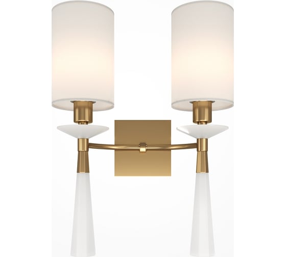 Настенный светильник (бра) MAYTONI bianco 2хe14x60w металл и алебастр1 латунь MOD224WL-02BS1