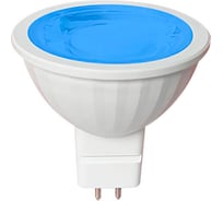 Светодиодная лампа Ecola Mr16 led color 9,0w, 220v, gu5.3, blue, синий, насыщенный цвет, прозрачная, 47x50 M2CB90ELY