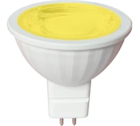 Светодиодная лампа Ecola Mr16 led color 9,0w, 220v, gu5.3, yellow, желтый, насыщенный цвет, прозрачная, 47x50 M2CY90ELT