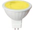 Светодиодная лампа Ecola Mr16 led color 9,0w, 220v, gu5.3, yellow, желтый, насыщенный цвет, прозрачная, 47x50 M2CY90ELT 1