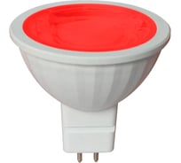 Светодиодная лампа Ecola Mr16 led color 9,0w, 220v, gu5.3, red, красный, насыщенный цвет, прозрачная, 47x50 M2CR90ELT