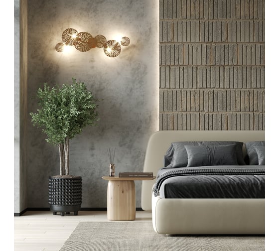 Настенный светильник (бра) MAYTONI lovetann 4хe14x40w металл золото MOD082WL-04G