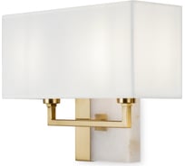 Настенный светильник (бра) MAYTONI bianco 2хe14x60w металл и алебастр латунь Z030WL-02BS