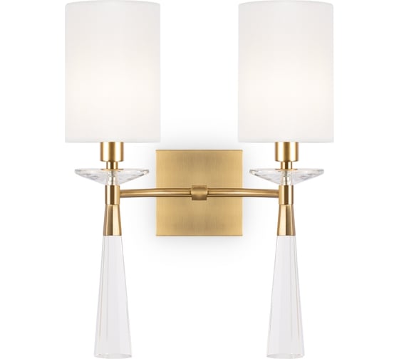 Настенный светильник (бра) MAYTONI bianco 2хe14x60w металл и акрил латунь MOD224WL-02BS