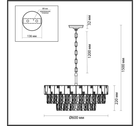 Люстра ODEON LIGHT E14 12*40W CHESSI 5076/12