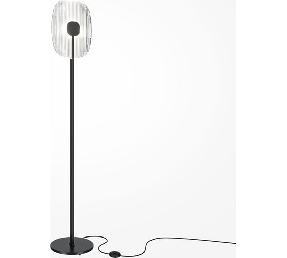 Напольный светильник (торшер) MAYTONI eclipse led 6w нержавеющая сталь матовый черный MOD152FL-L1BK