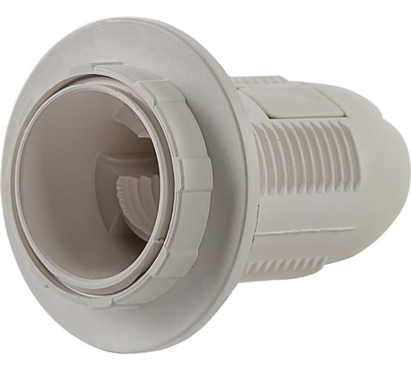 Патрон Smartbuy Е27 пластиковый с кольцом, термостойкий пластик, белый SBE-LHP-sr-E27