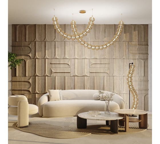 Напольный светильник (торшер) MAYTONI golden cage led 48w металл золото MOD216FL-L38G3K
