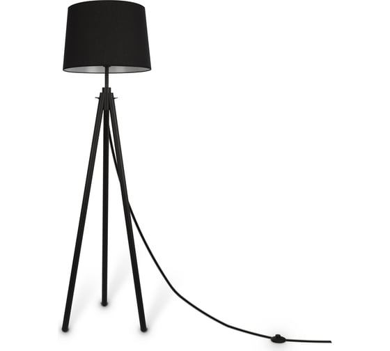 Напольный светильник (торшер) MAYTONI calvin 1хe27x60w металл и дерево черный Z177FL-01B