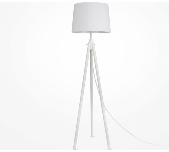 Напольный светильник (торшер) MAYTONI calvin 1хe27x60w металл и дерево белый Z177FL-01W