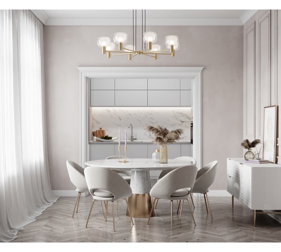 Подвесной светильник MAYTONI vision 8хe14x60w алюминий золото MOD411PL-08G