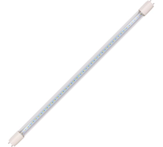 Светодиодная лампа Ecola T8 premium, g13, led, 12,5w, 220v, 4000k, с поворотными цоколями, прозрачное стекло, 605x28 упак.инд.цв.8/24 CQ8V12ELB 1
