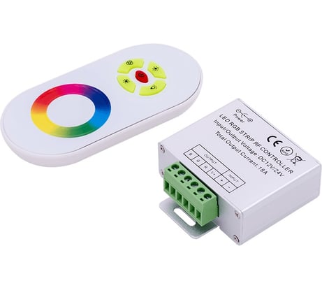 Контроллер SWG Led touch DELUCE 18А, 12/24 В, 5 кнопок и сенсорное кольцо, RF-RGB-S5-18A 00-00001903