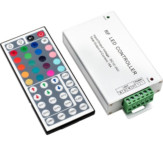 Контроллер SWG LED MIX RGB 18 А 12-24 Вольт, РФ 44 кн, RF-RGB-44-18A 00000000933