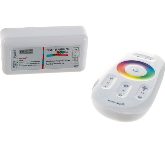 Контроллер SWG RGB+W 2.4 G сенсорный 4Chx6A 12/24V белый, RF-RGBW-S-24A 00-00000296