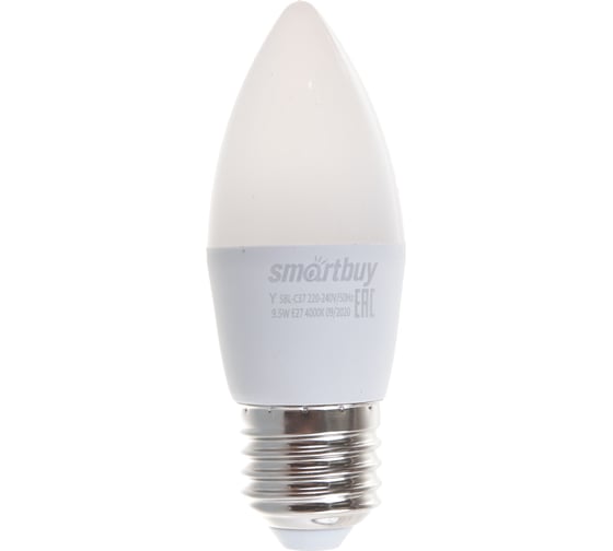 Светодиодная лампа Smartbuy LED C37-9,5W/4000 SBL-C37-9_5-40K-E27