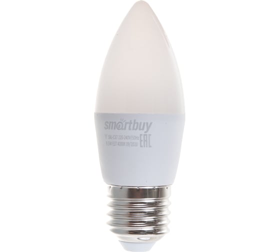 Светодиодная лампа Smartbuy LED C37-9,5W/4000 SBL-C37-9_5-40K-E27