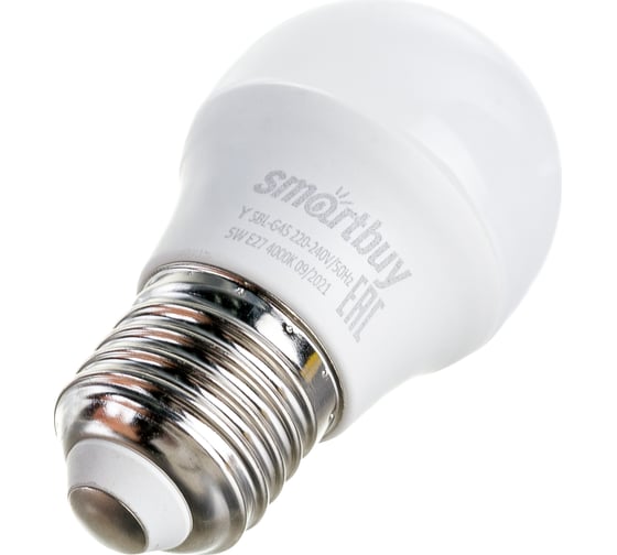 Светодиодная лампа Smartbuy LED G45-05W/4000/E27 SBL-G45-05-40K-E27