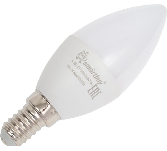 Светодиодная лампа Smartbuy LED C37-07W/4000/E14 SBL-C37-07-40K-E14