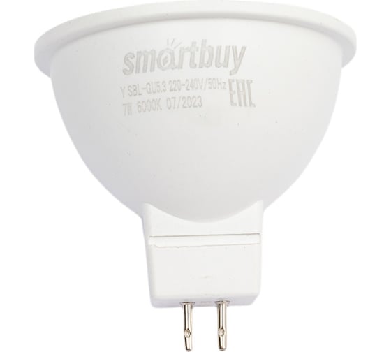 Светодиодная лампа Smartbuy LED GU5,3-07W/6000 SBL-GU5_3-07-60K-N
