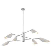 Подвесной светильник Evoluce серебристый/белый, серебристый e14 6x60w, SLE1254-103-06