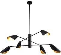 Подвесной светильник Evoluce, черный, золотой e14 6x60w, SLE1254-403-06