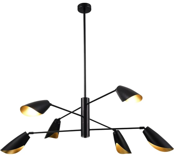 Подвесной светильник Evoluce, черный, золотой e14 6x60w, SLE1254-403-06 1