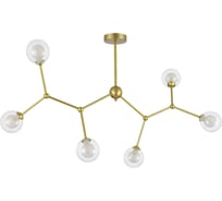 Подвесной светильник Evoluce золотистый/прозрачный, белый g9 6x5w, SLE1106-203-06