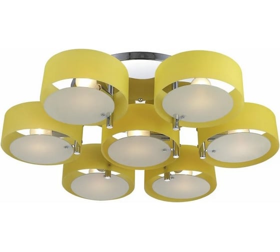 Потолочная люстра ALMA LIGHT хром/желтый e27 7x60w, ALC00022CH-MK1-E27.7x60W 1