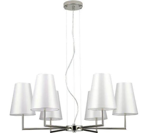 Подвесной светильник ALMA LIGHT никель/белый e14 6x40w, ALP00006NK-MK1-E14.6x40W 1