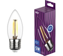 Светодиодная филаментная  лампа REV C37 E27 5W, 4000K 32488 1