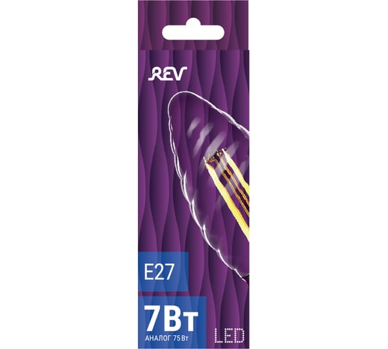Светодиодная лампа REV Filament TC37 E27 7W, 4000K 32491 1