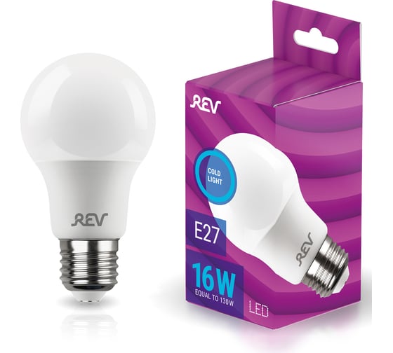 Светодиодная лампа REV A60 Е27 16W, 6500K, дневной свет 32530 7 1