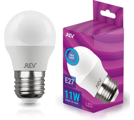 Светодиодная лампа REV G45 Е27 11W, 6500K, дневной свет 32522 2