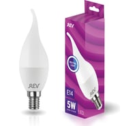 Светодиодная лампа REV FC37 Е14 5W, 4000K, нейтральный свет, свеча на ветру 32513 0